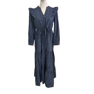 Cefinn | Dresses | Nwot Cefinn Freya Navy Midi Dress Tie Front Sash Uk Eu 38 Us 6